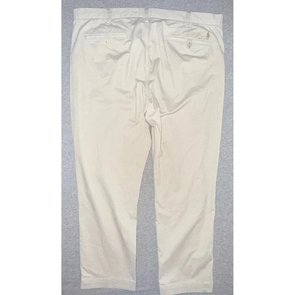 Polo Ralph Lauren Mens Stretch Straight Fit Pants Size 40x30 Beige Preppy Ivy